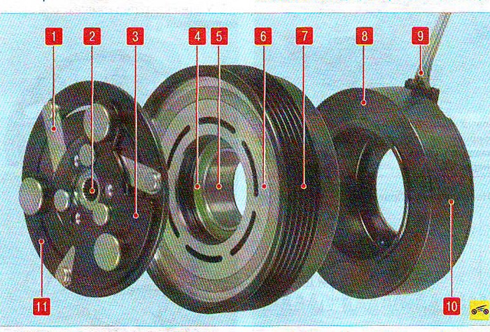 Размеры шкивов кондиционеров. Муфта кондиционера чери Тигго т11 2.4 2007г. Муфта компрессора чери Тигго т11. Chery Tiggo 2,4 муфта кондиционера. Муфта кондиционера чери Тигго 1.6.